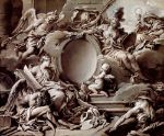 Picture of An Allegory of Minerva, Fame, History and Faith Overcoming Ignorance and Time (circa 1727) - François Boucher (French, 1703-1770)