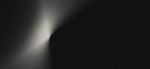 Picture of Grey black white glowing abstract gradient shape on black grainy background